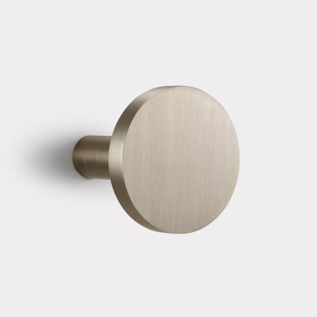 Solid Brass Round Silver Curtain Tie Backs - Modern Holdbacks - Pair - image 1