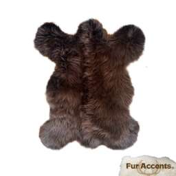 Plush Faux Fur Mountain Bear Rug - Handmade Throw, Usa - thumbnail 1