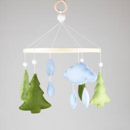 Felt Baby Mobile With Clouds & Trees, Nursery Decor - thumbnail 4