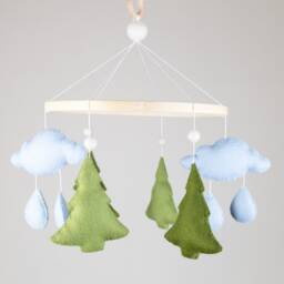 Felt Baby Mobile With Clouds & Trees, Nursery Decor - thumbnail 2