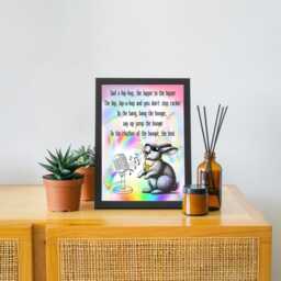 Rap Rabbit A4 Print, Sugarhill Gang High Quality Wall Art, Home Bar Funny Poster, Quirky Decor, Rappers Delight - thumbnail 3