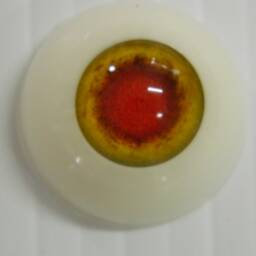 Pair Of Life Size Realistic Human Acrylic Full Round Eyes For Halloween Props, Masks, Dolls Horror Halo Red/Yellow - thumbnail 3