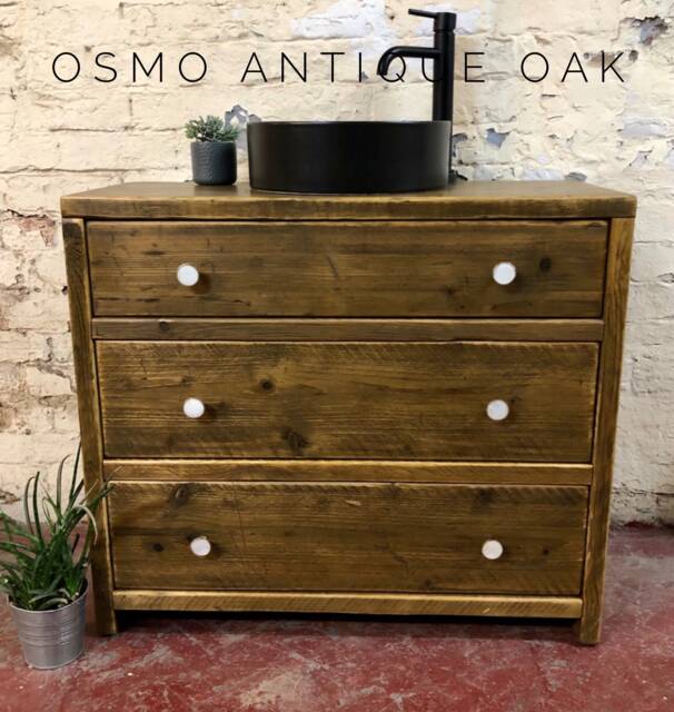 Lancaster - Reclaimed Timber Bathroom Vanity Unit Handmade Rustic Cabinet Custom Size Options - image 1