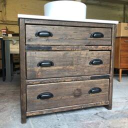 Lancaster - Reclaimed Timber Bathroom Vanity Unit Handmade Rustic Cabinet Custom Size Options - thumbnail 2