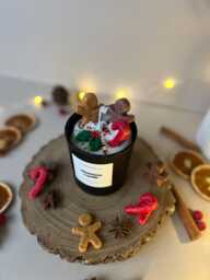 Gingerbread Festive Candle - Unique Novelty Gift Decorative House Reindeer Snowman Christmas Tree Santa Gifts For Her & Him - thumbnail 1
