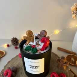Gingerbread Festive Candle - Unique Novelty Gift Decorative House Reindeer Snowman Christmas Tree Santa Gifts For Her & Him - thumbnail 3