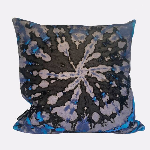Tie Dye Circle Velvet Cushion - Mauve - image 1