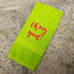 Oh My Quad Gym Towel Sports Sweat Towel Gift - 16x26