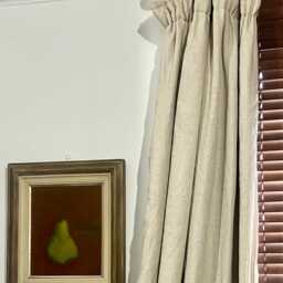 Handmade Heavy Weight Linen Curtains, Thermal Interlined, Pencil Pleat - thumbnail 4