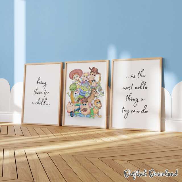 Toy-Inspired Quote Prints - Set Of 3, Playroom Wall Art, Printed Or Framed - image 1