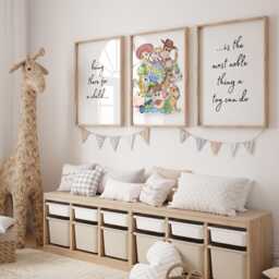 Toy-Inspired Quote Prints - Set Of 3, Playroom Wall Art, Printed Or Framed - thumbnail 3