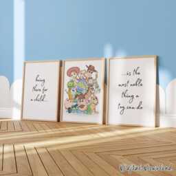 Toy-Inspired Quote Prints - Set Of 3, Playroom Wall Art, Printed Or Framed - thumbnail 1