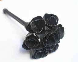Metal Tulip Bouquet, Wedding 11Th Anniversary, Memorial Flowers - thumbnail 1