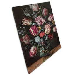 Canvas Flower Print Art Ready To Hang Wall Decor For Home Office - thumbnail 1