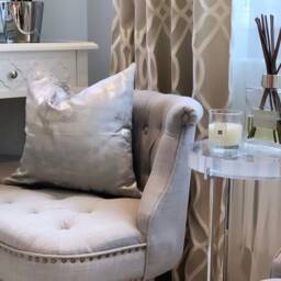 Luxury Pillow Cover, Metallic Grey Cushion Clarke & Tessere Pewter Throw Sofa Pillow, Bed Cover - Insta - thumbnail 3