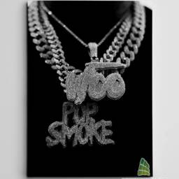 Pop Smoke Silver Chain Canvas Art Print Wall Decor Picture Ready To Hang -C509 - thumbnail 2