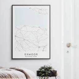 Exmoor Map Print - Minimal National Park Poster Art - thumbnail 2