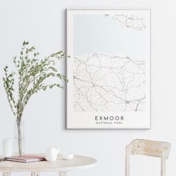 Exmoor Map Print - Minimal National Park Poster Art - thumbnail 3