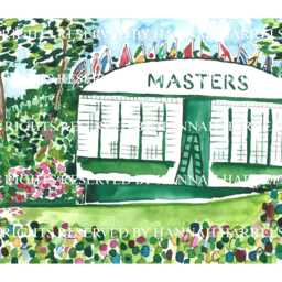 Augusta National Leaderboard Watercolor Art Print Masters Tournament - thumbnail 2