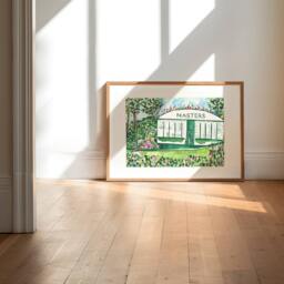 Augusta National Leaderboard Watercolor Art Print Masters Tournament - thumbnail 3