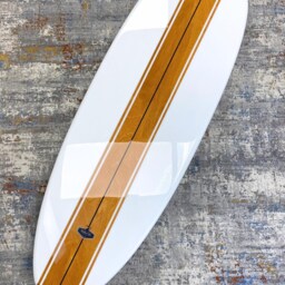 White & Wood Grain Surfboard Coffee Table - thumbnail 3