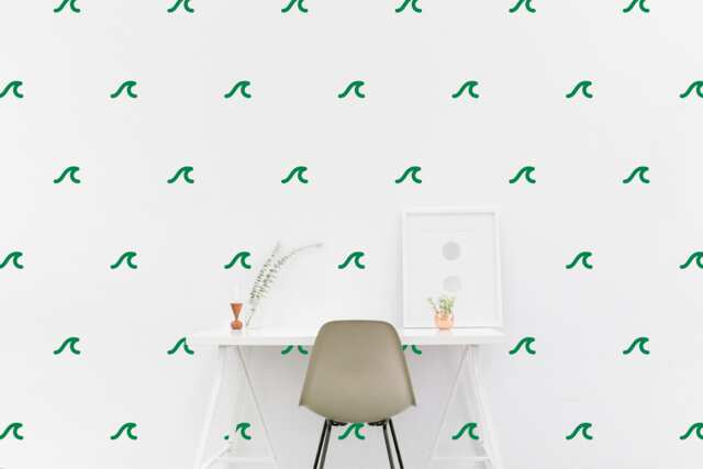 Sea Wave Wall Decal Nautical Kids Room Marine Wall Sticker Bedroom Pattern Wallpaper Vinyl Decals Nursery Stickers Home Decor - image 1