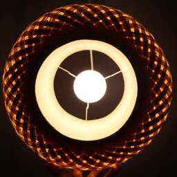 Bamboo Pendant Light Natural Woven Lampshade - thumbnail 3