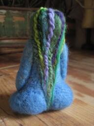 Needle Felted, Mother Earth, Blue Goddess, Original Design By Borbala Arvai, Made To Order - thumbnail 4