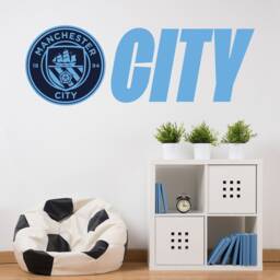 Manchester City Football Club - Crest & City Wall Sticker - thumbnail 1