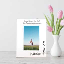 Personalised Father & Daughter White Oak Finished Photo Frame, 6x4, 7x5, 8x6, Portrait Landscape, Father's Day - thumbnail 2
