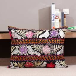 "Set Of 3 Pcs, Suzani Pillow Cover, Uzbek Pillow, 16.93"" X 21.85" - thumbnail 2