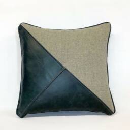The Leather & Wool Cushion - thumbnail 4