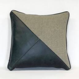 The Leather & Wool Cushion - thumbnail 2