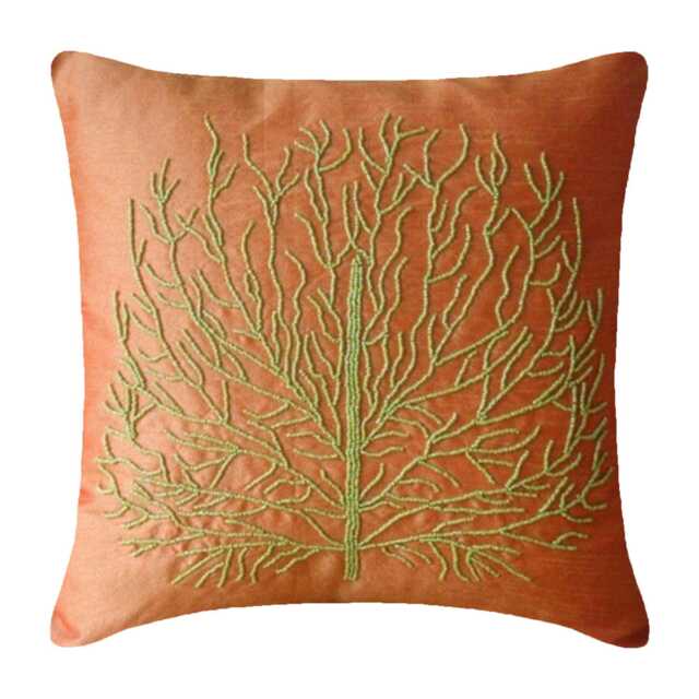 "Handmade Tree Throw Pillow Cover 16""x16" - image 1