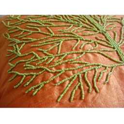 "Handmade Tree Throw Pillow Cover 16""x16" - thumbnail 2