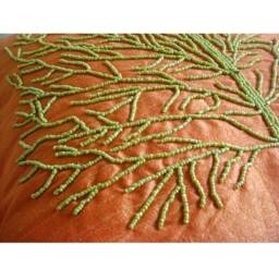 "Handmade Tree Throw Pillow Cover 16""x16" - thumbnail 2