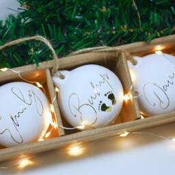Personalised Christmas Bauble, Luxury Bauble, Personalised Ceramic Christmas Decoration, Tree - thumbnail 2