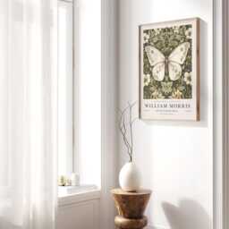 William Morris Print, Art, Exhibition Poster, Butterfly Gifts, Decor, Art Wall - thumbnail 3