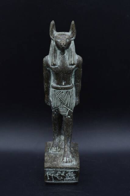 Egyptian Statue Anubis God Of Death 2 Style Granite, Marble Stone Made in Egypt - image 1