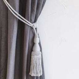 Curtain Tie Back, Tassel Tiebacks, Luxurious Ivory Tie-Back With Tassels, Boho Style Tieback, Cream Holdbacks Macrame - thumbnail 3