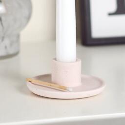 Concrete Tapered Candle Stick Holder - Handmade Minimalist Candleholder Modern Decor - thumbnail 4