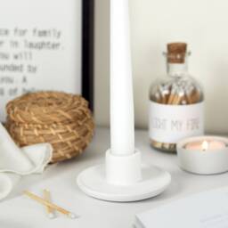 Concrete Tapered Candle Stick Holder - Handmade Minimalist Candleholder Modern Decor - thumbnail 3