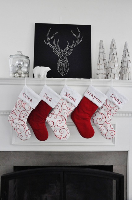 Personalized Christmas Stockings, Stocking, Red Holiday Stocking, No.655 Rich Lipstick No.436 - image 1
