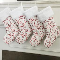 Personalized Christmas Stockings, Stocking, Red Holiday Stocking, No.655 Rich Lipstick No.436 - thumbnail 2