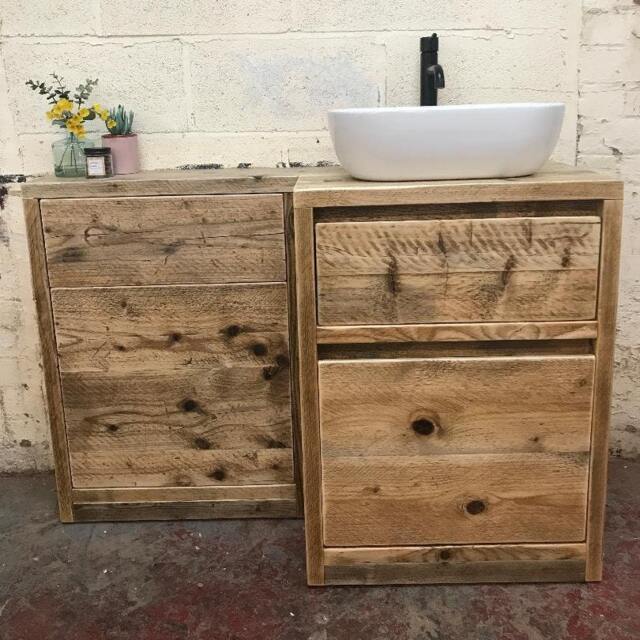 Fulham Combination - Handmade Reclaimed Timber Bathroom Furniture - image 1