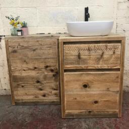 Fulham Combination - Handmade Reclaimed Timber Bathroom Furniture - thumbnail 1