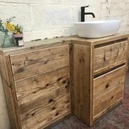 Fulham Combination - Handmade Reclaimed Timber Bathroom Furniture - thumbnail 2
