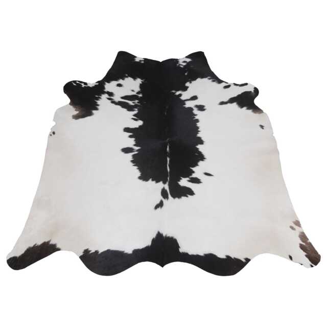 Large Black & White Cowhide Rug Modern Home Decor - 53x47 Inches - image 1