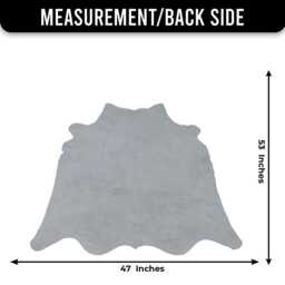 Large Black & White Cowhide Rug Modern Home Decor - 53x47 Inches - thumbnail 3