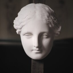 Young Woman Portrait Mask, Small Handmade Plaster Cast, Classical Wall Sculpture - thumbnail 2